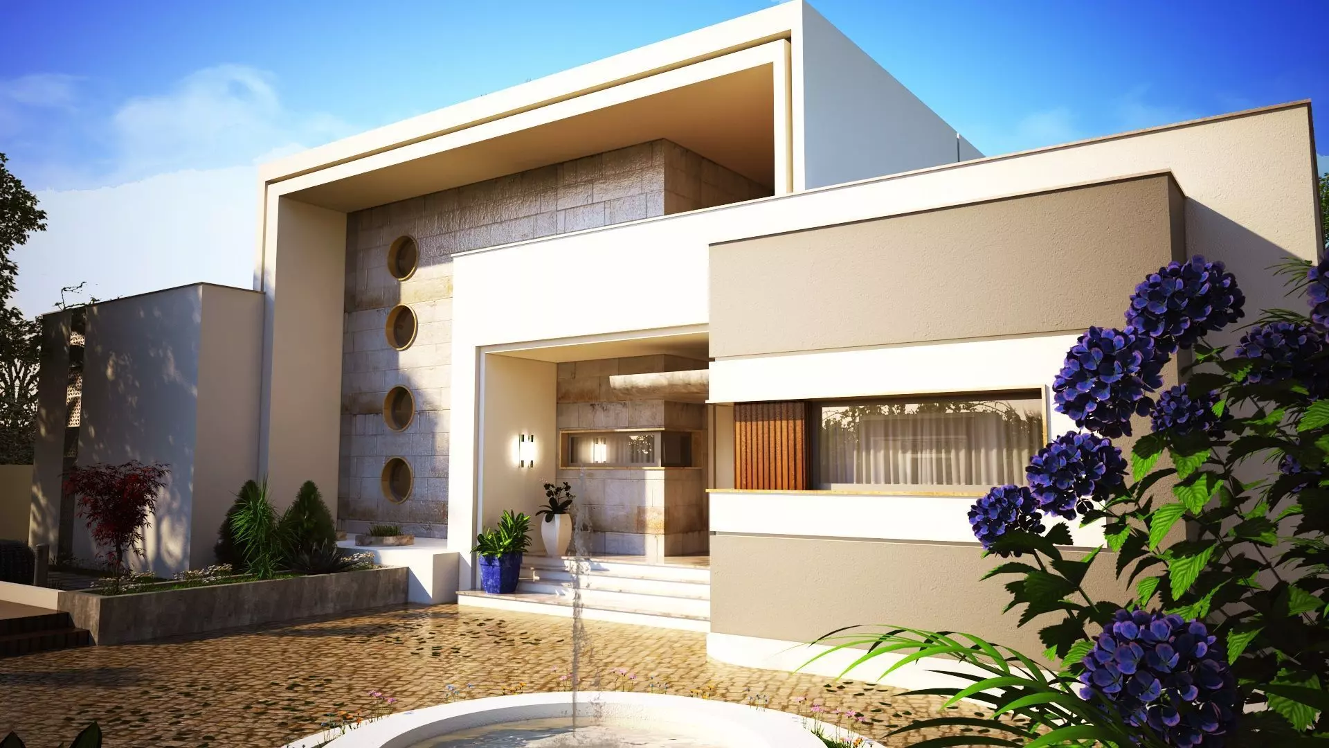 3D Model Modern House Low-poly 3D model