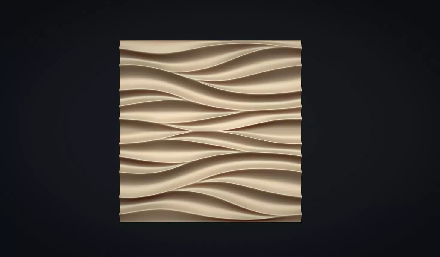 Wall Wave Seamless Relief 3D STL Model 3D print model