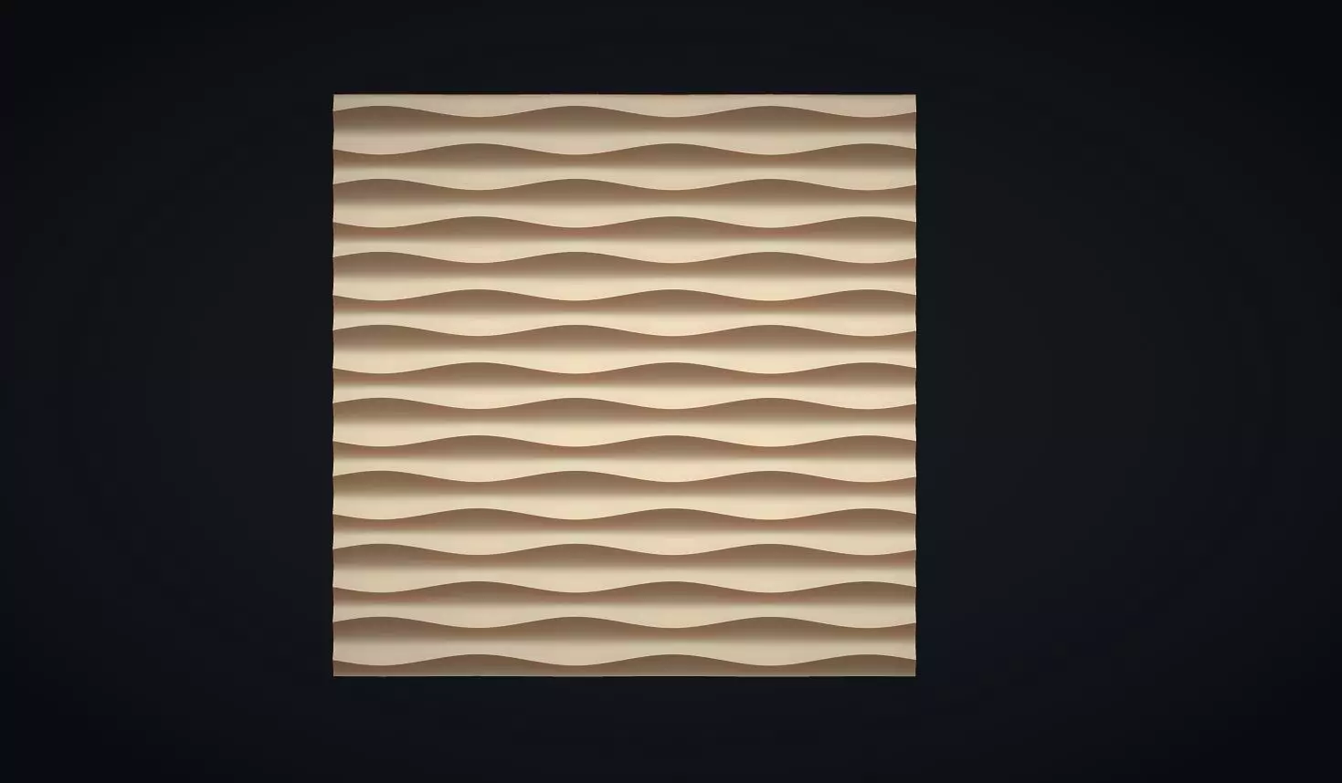 Wall Wave Seamless Relief 3D STL Model 3D print model