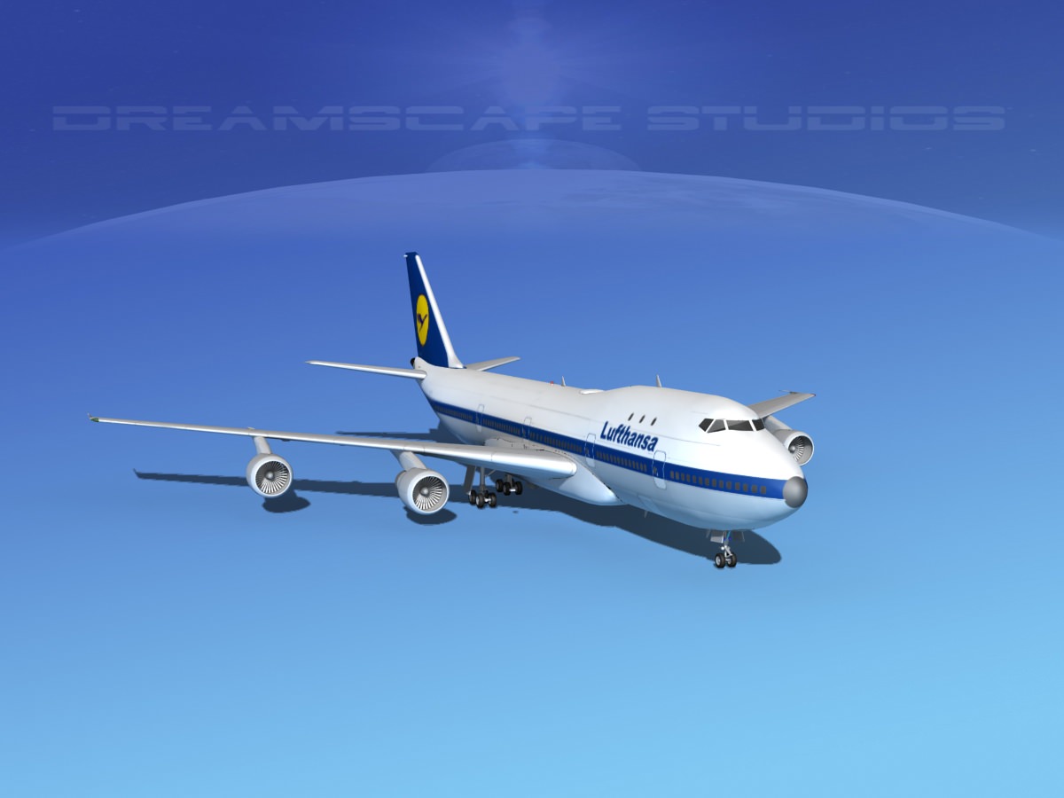 Boeing 747-100 Lufthansa 3D model_2