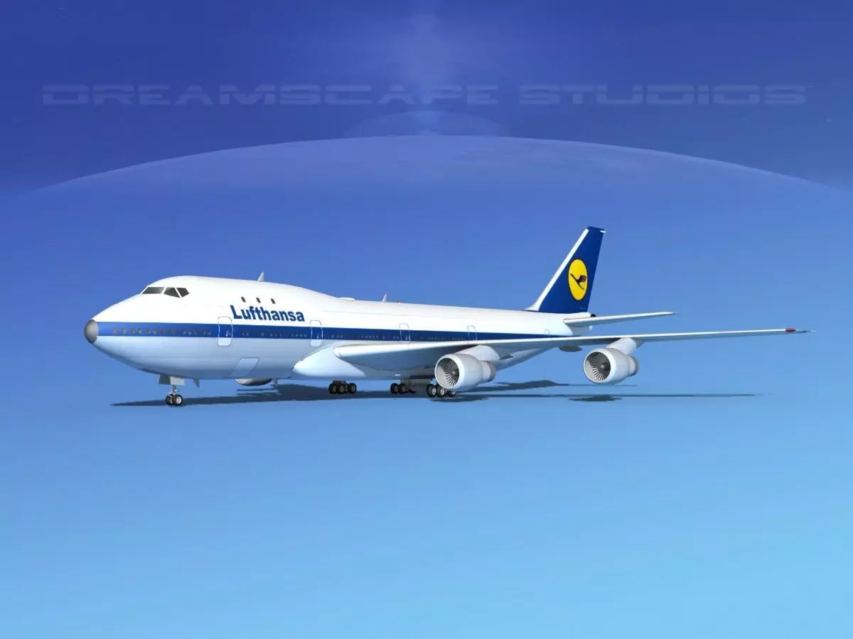 Boeing 747-100 Lufthansa 3D model_0