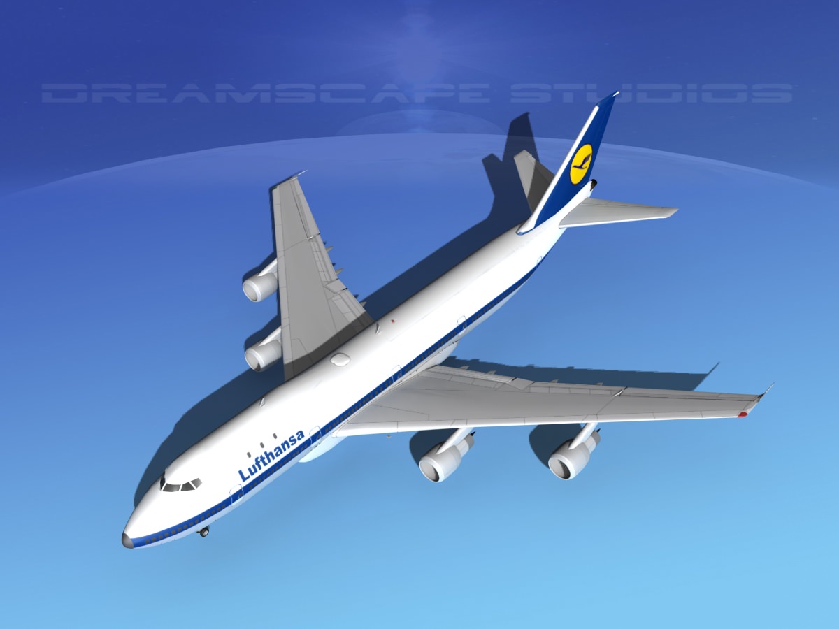 Boeing 747-100 Lufthansa 3D model_10