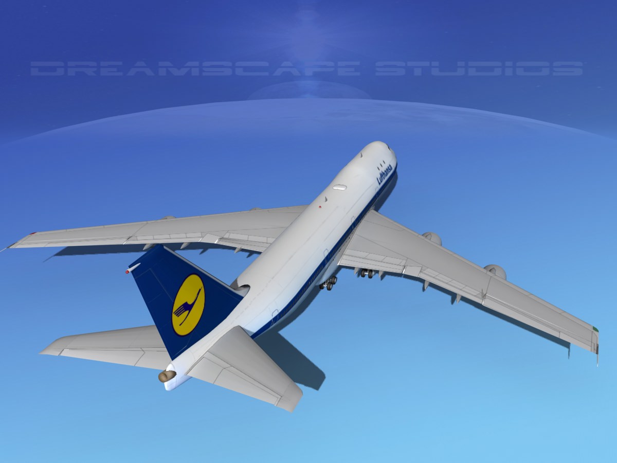 Boeing 747-100 Lufthansa 3D model_6