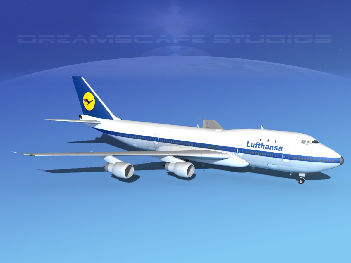 Boeing 747-100 Lufthansa 3D model_3