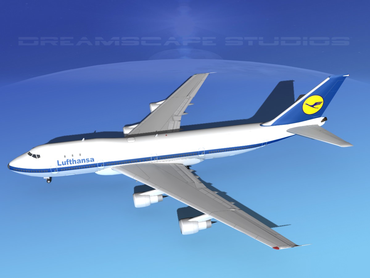 Boeing 747-100 Lufthansa 3D model_9