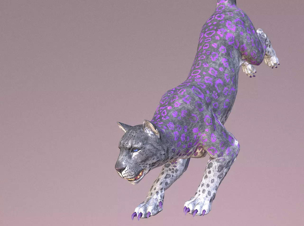 PANTHER V1 APPEAR IDLE Fbx Pbr Animated 3D model
