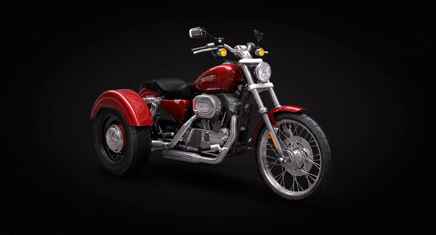 H-D Sportster Trike Conversion 3D model
