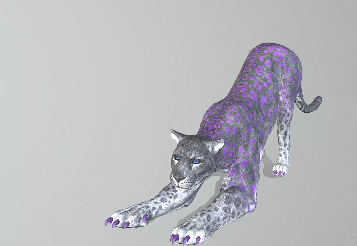 PANTHER V1 HYGIENE HOWL IDLE Fbx Pbr Animated 3D model