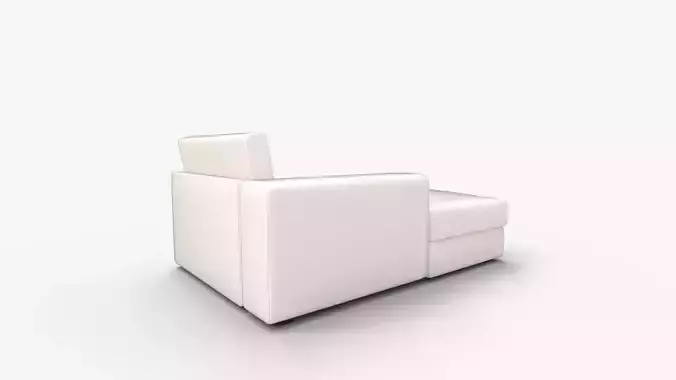 Beta Quartz White Left Chaise 3D model 3