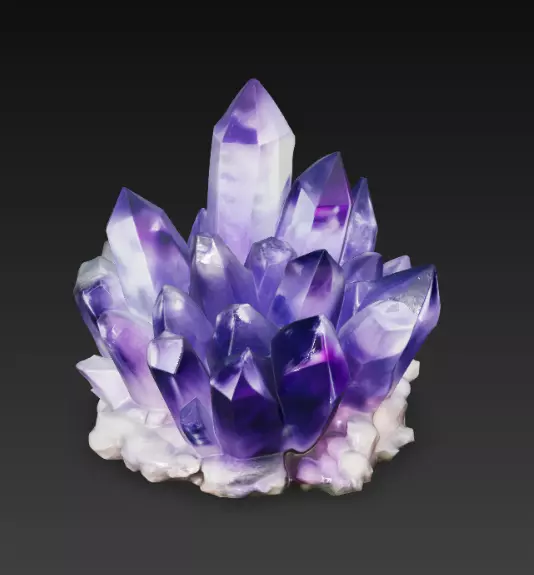 Amethyst Cluster Geode for Crystal Luxe Collection 01 Free 3D print model