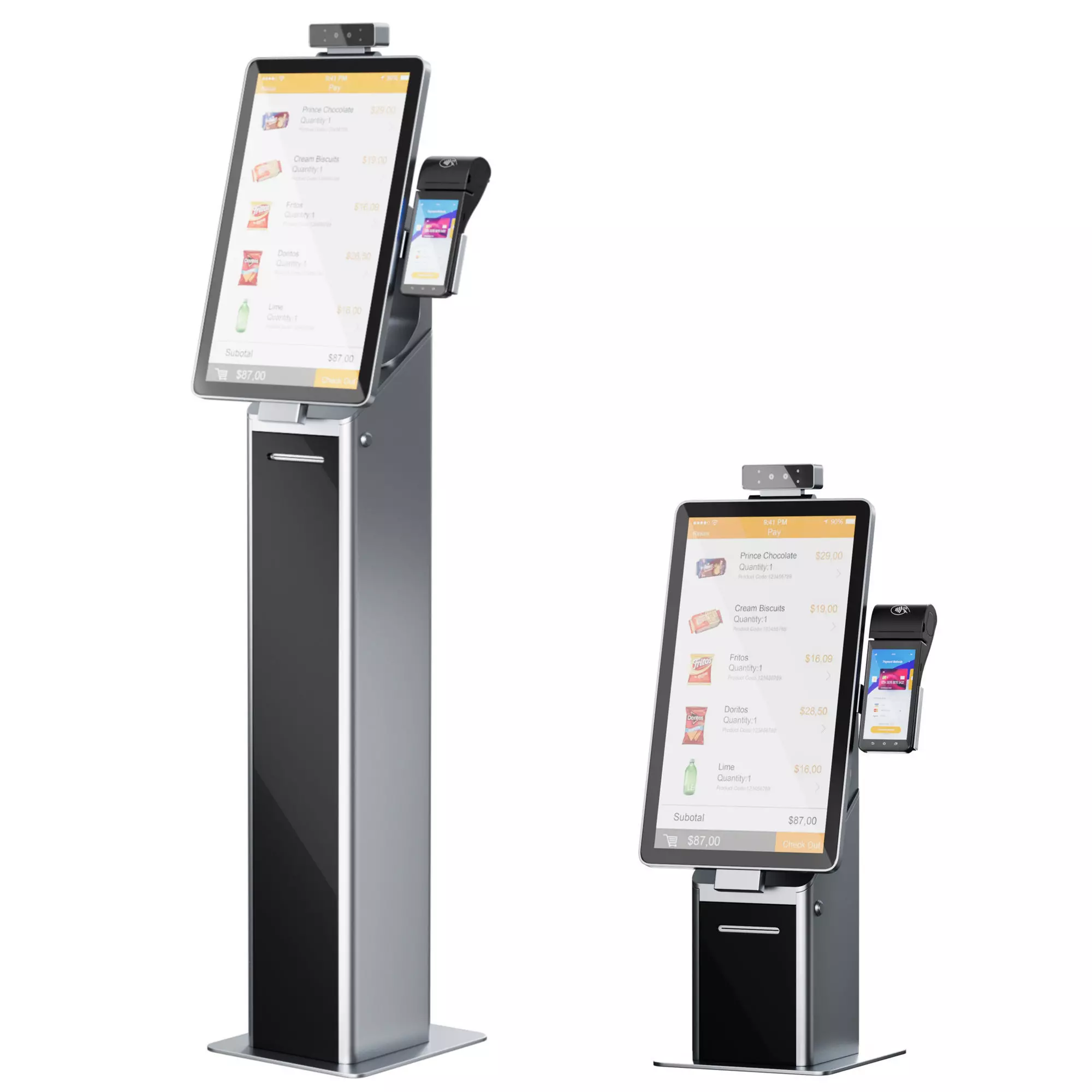 Self-service payment kiosk 3D model