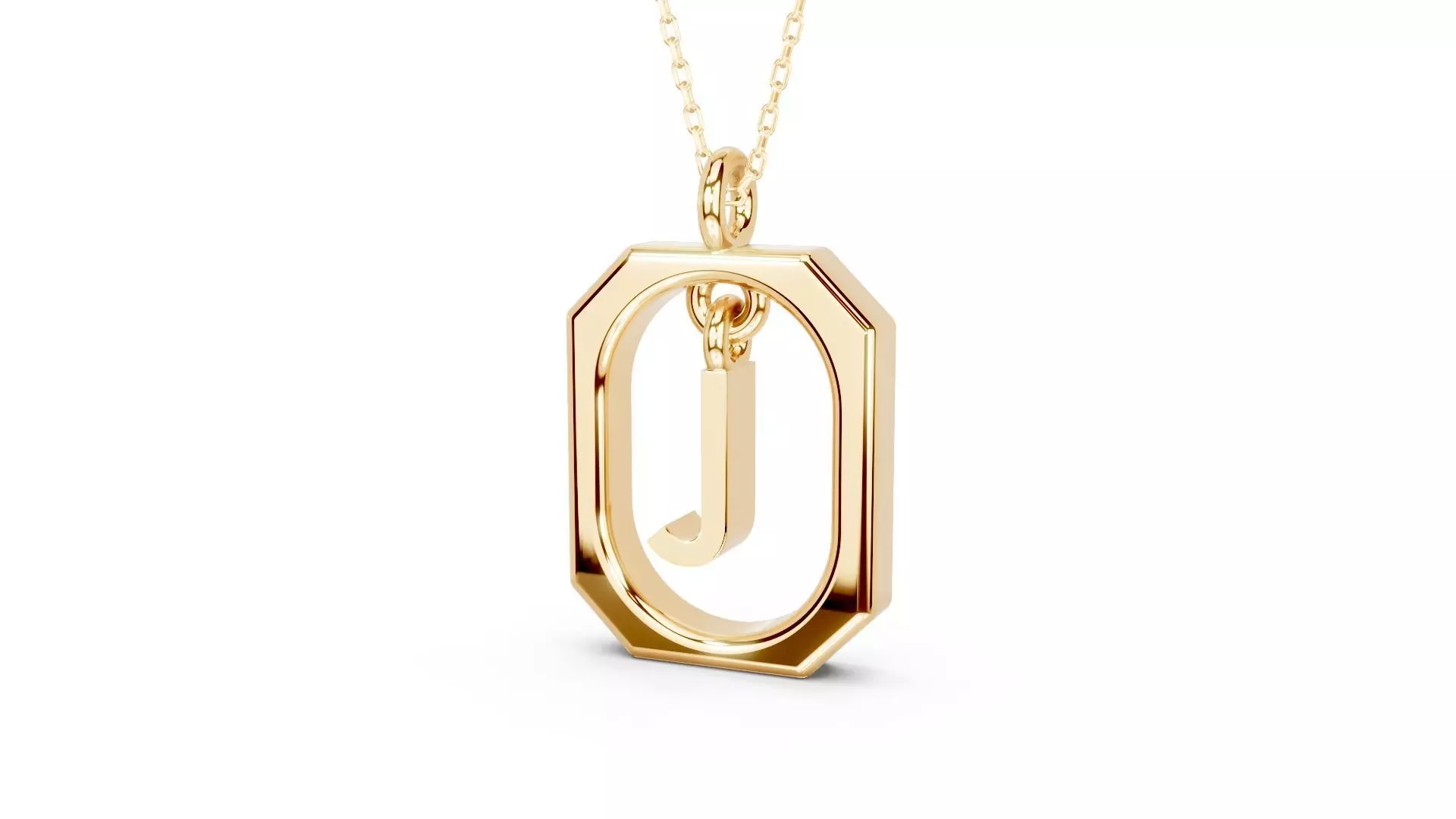 Pendant Letter J 3D print model