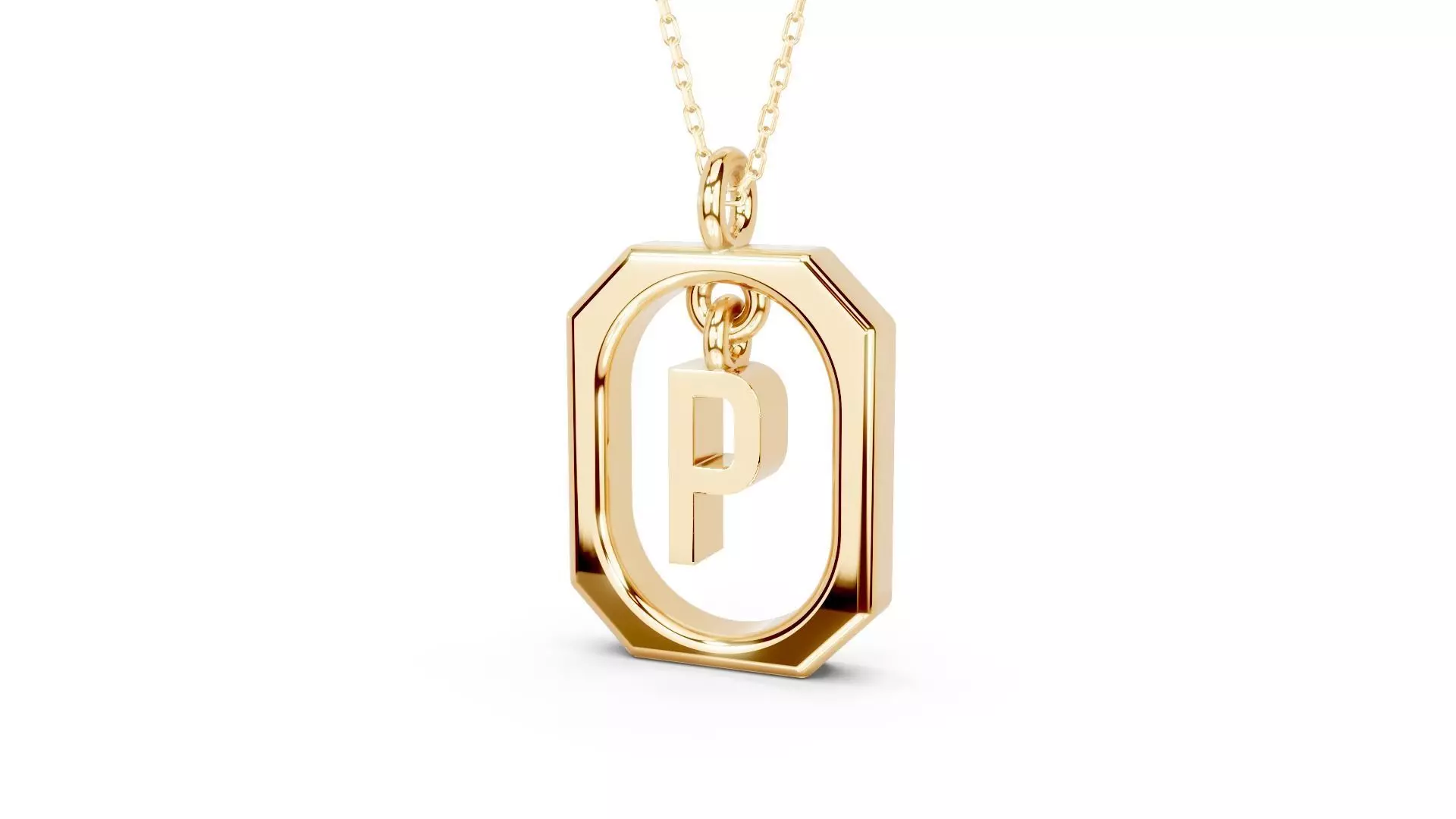 Pendant Letter P 3D print model