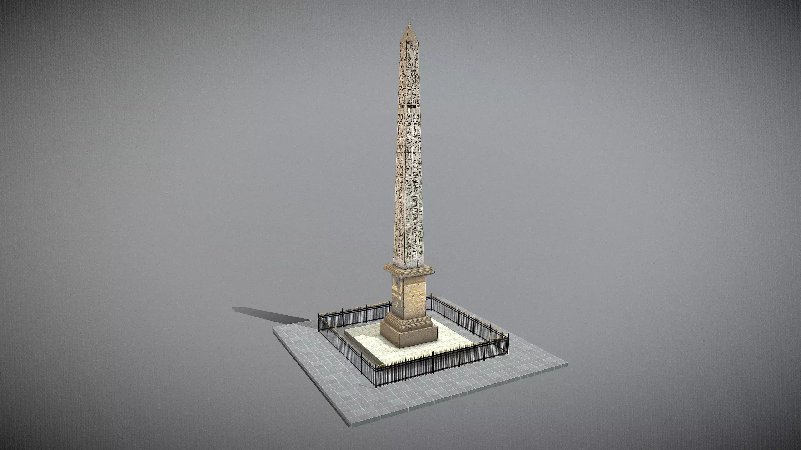 Luxor Obelisks Low-poly 3D model