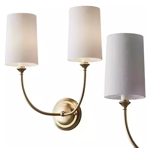 Modern Charleston Sconce - 2 Light 3D model