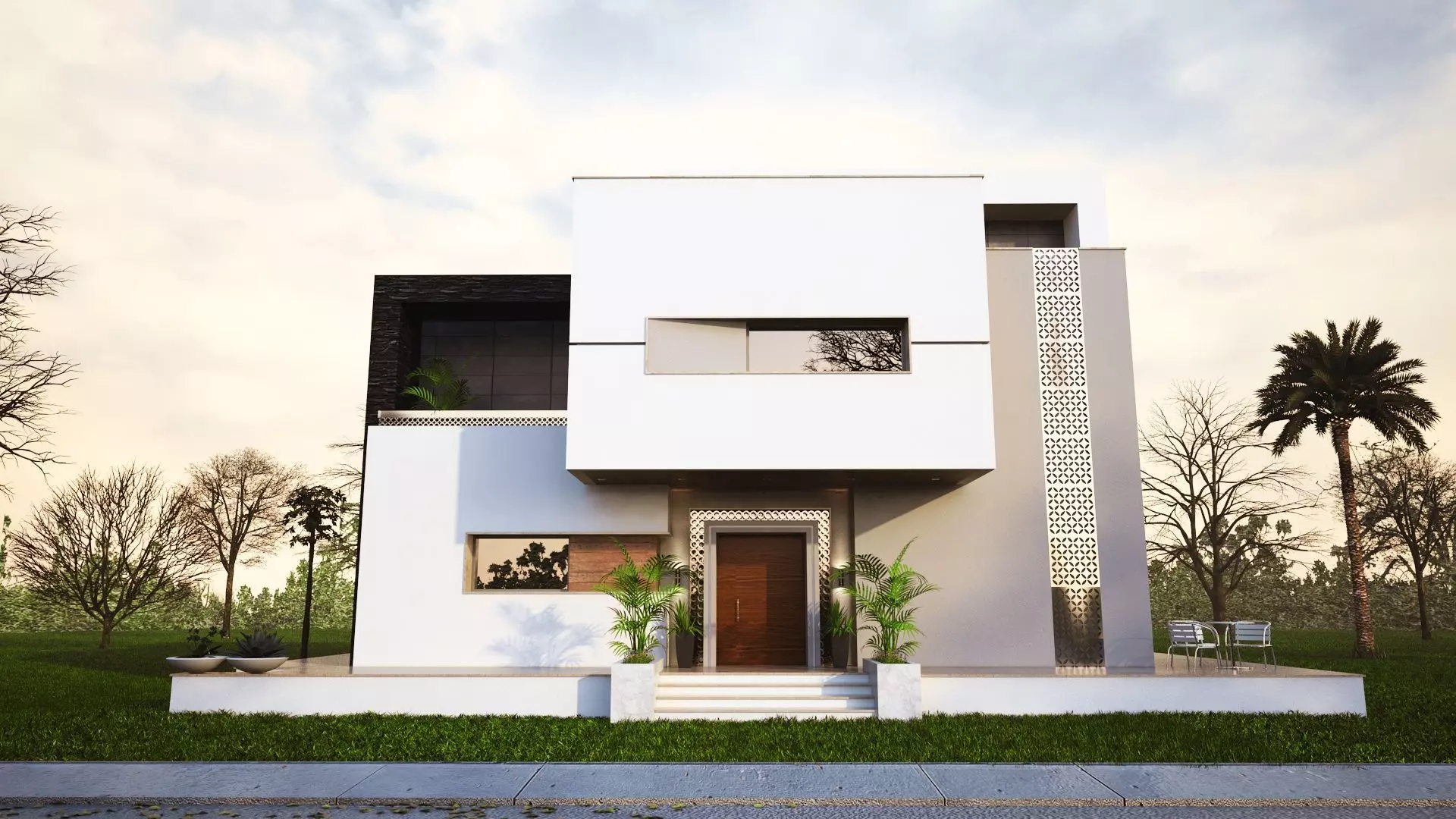 3D Model Compact Two-Story House Small Area Low-poly 3D model
