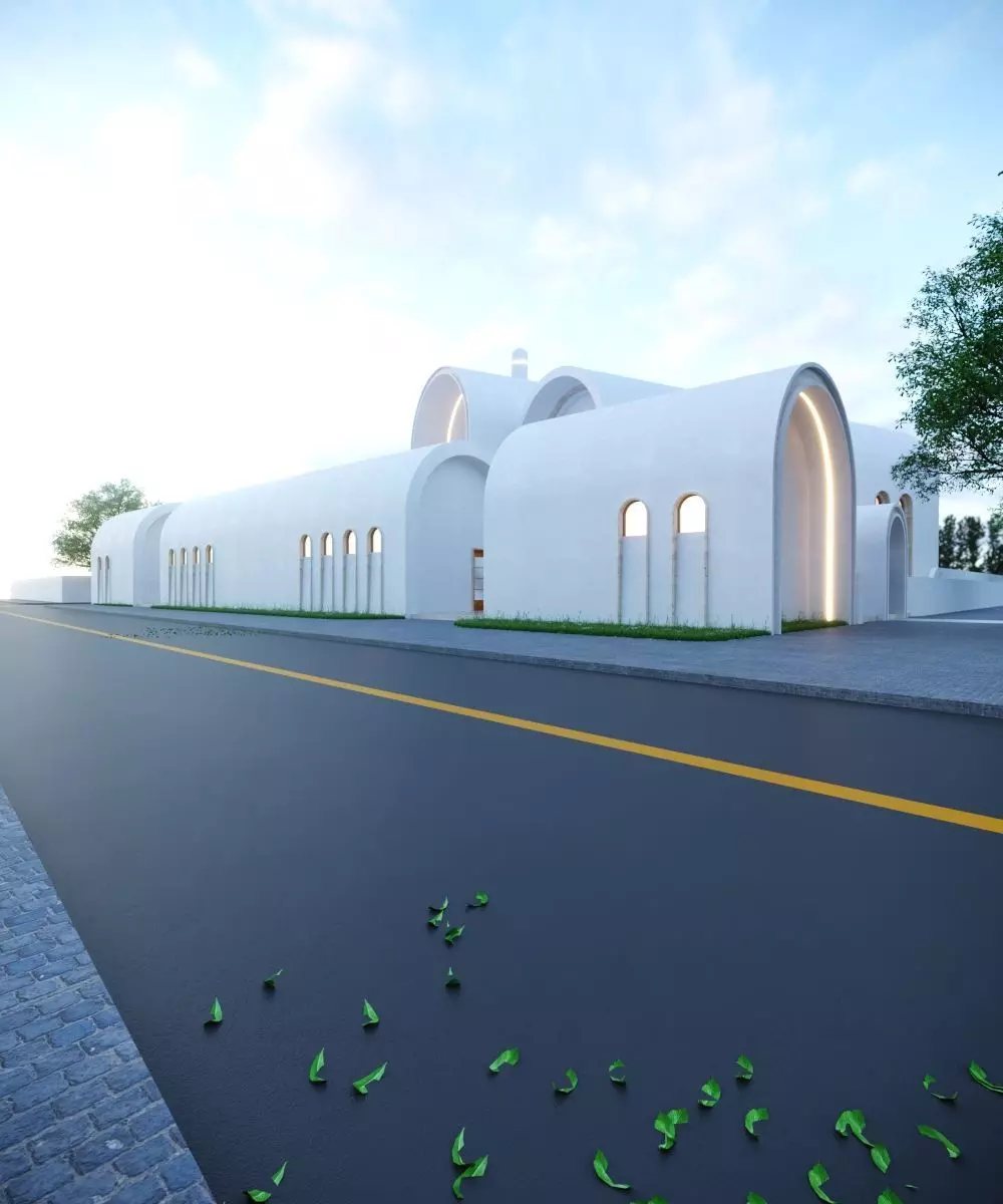 3D Model Modern Mosque Design Low-poly 3D model