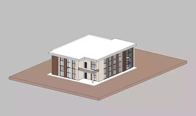 Simple Revit House v2 3D model