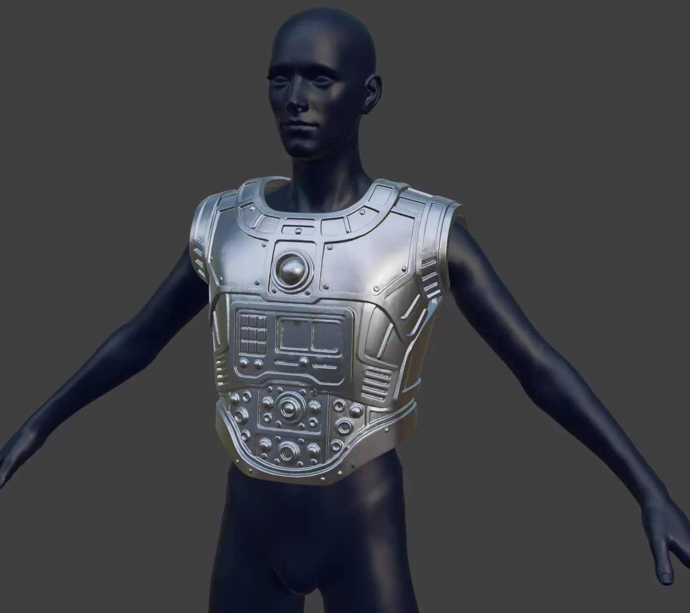 RETRO-FUTURE ROBOT CHEST ARMOR 3D print model