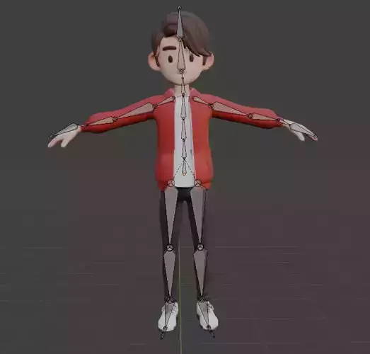 3D model Rigged cartoon boy low poly VR / AR / low-poly | CGTrader