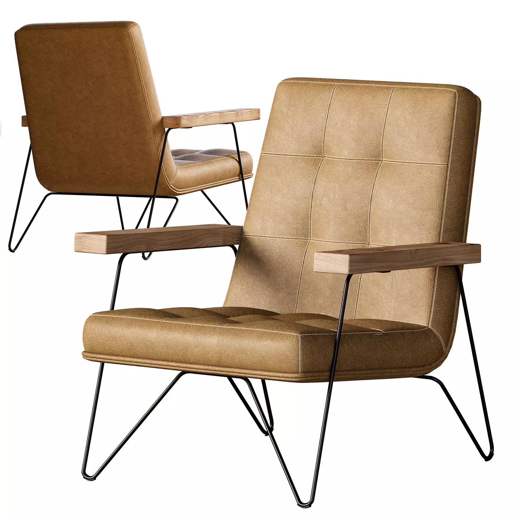 Zeus Leather Armchair 3D model