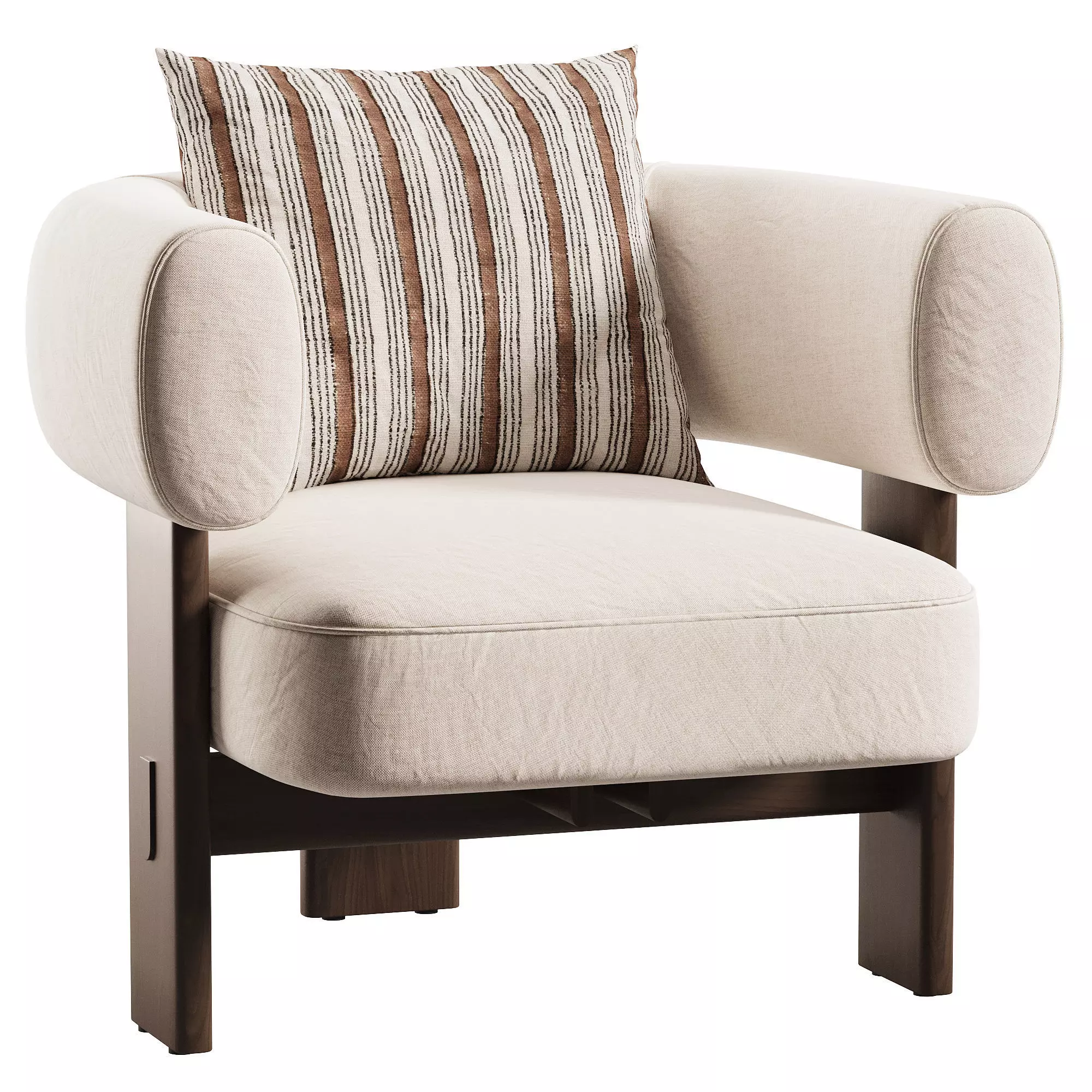 Thea Occasional Chair Berry Low-poly 3D model