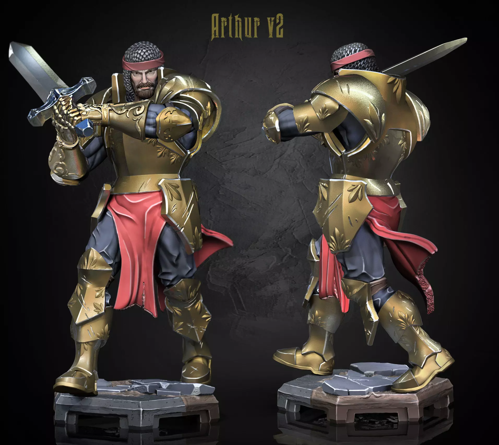 King Arthur v2 3D print model