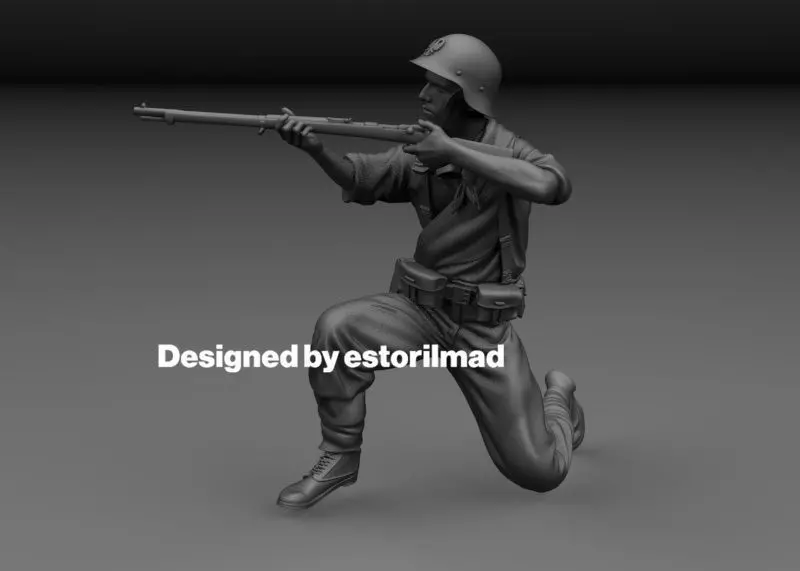 SOLDIER REPUBLIC SPANISH CIVIL WAR v4 3D print model