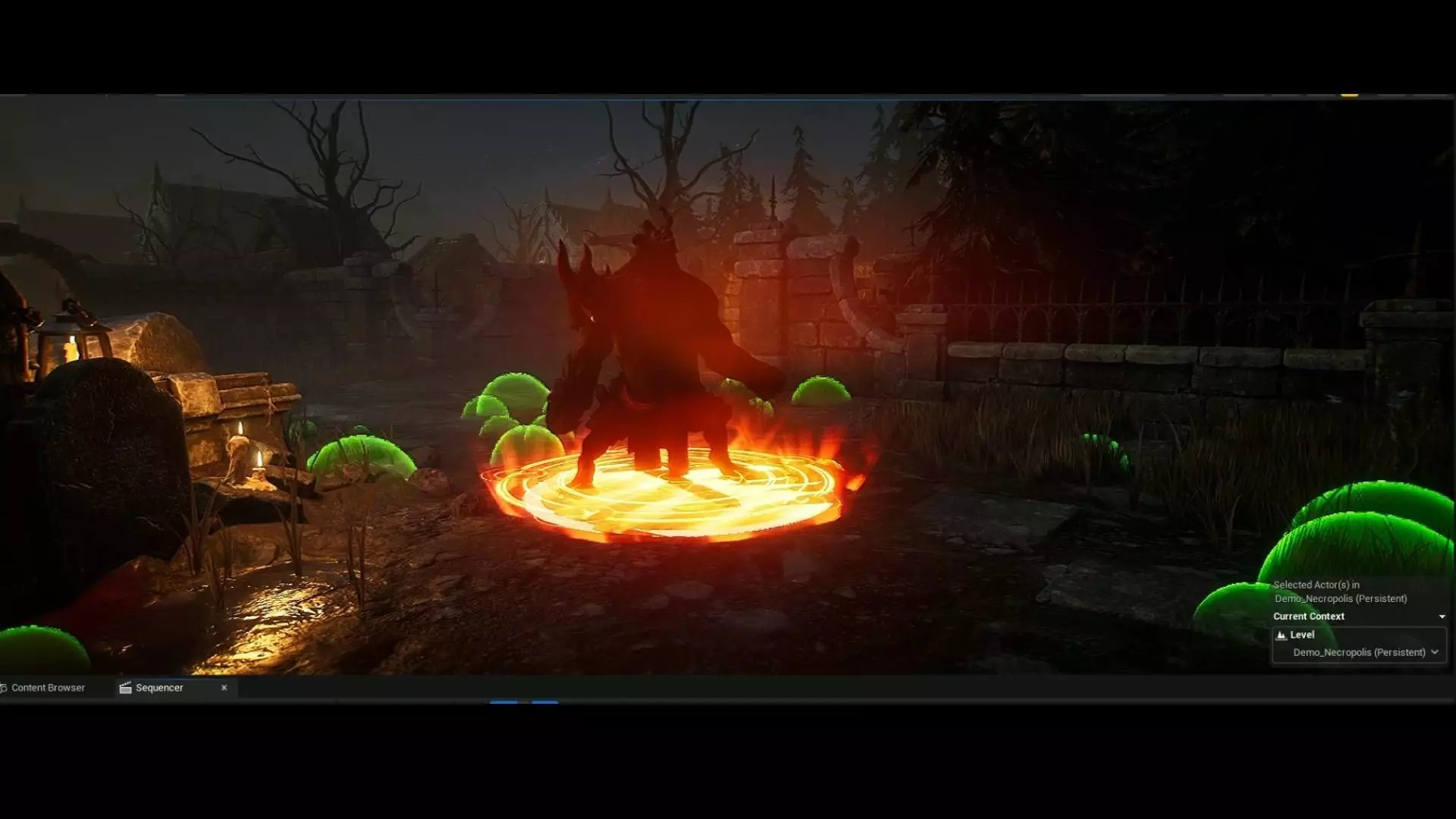 Unreal Engine 5 Magic FIRE Circle VFX animation Low-poly 3D model