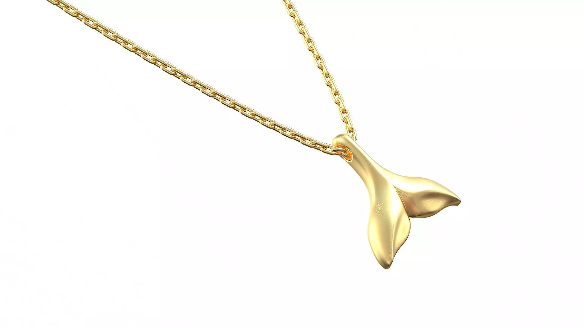 whale tail pendant 3D print model