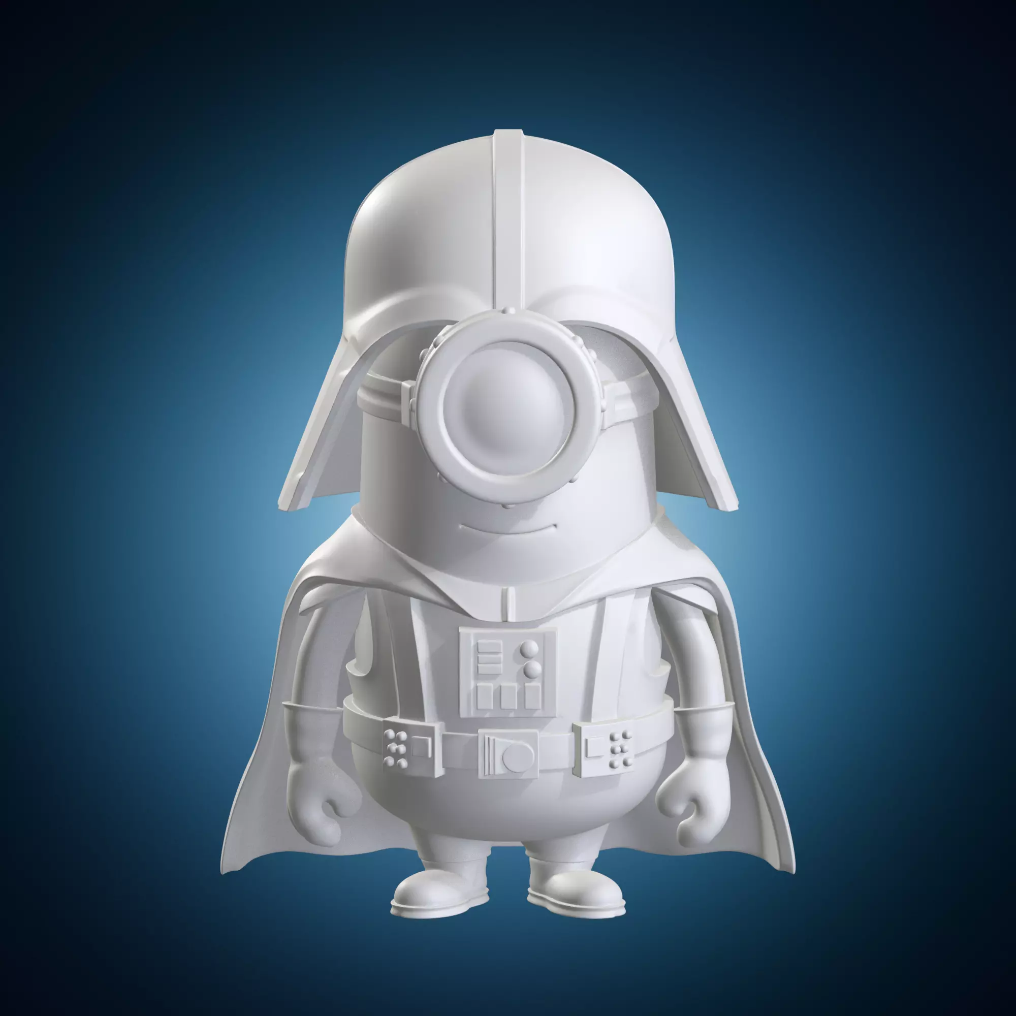 Darth Vader Minions Star Wars Chibi Style Figure 3D print model
