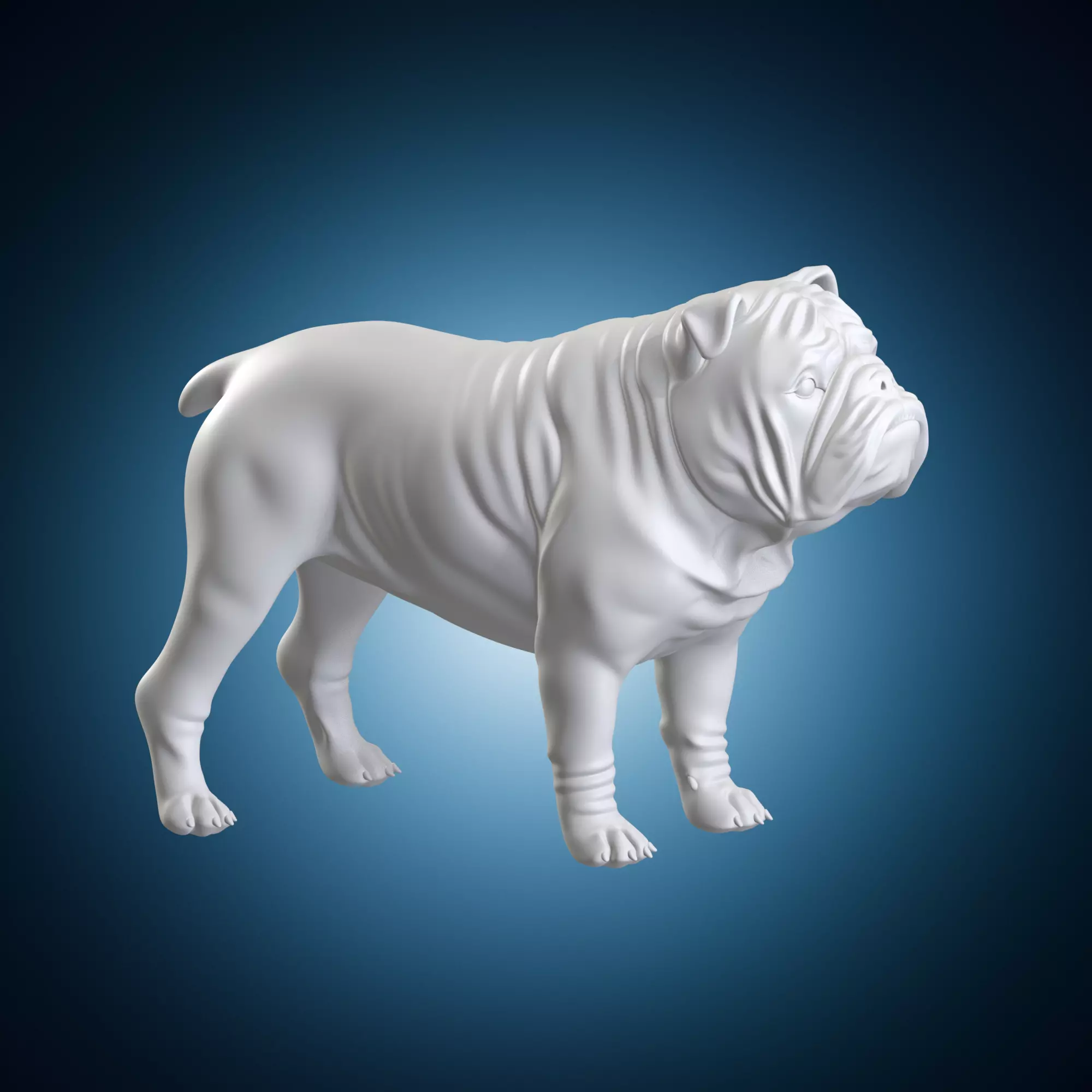 Bulldog Sculpture 3D print model