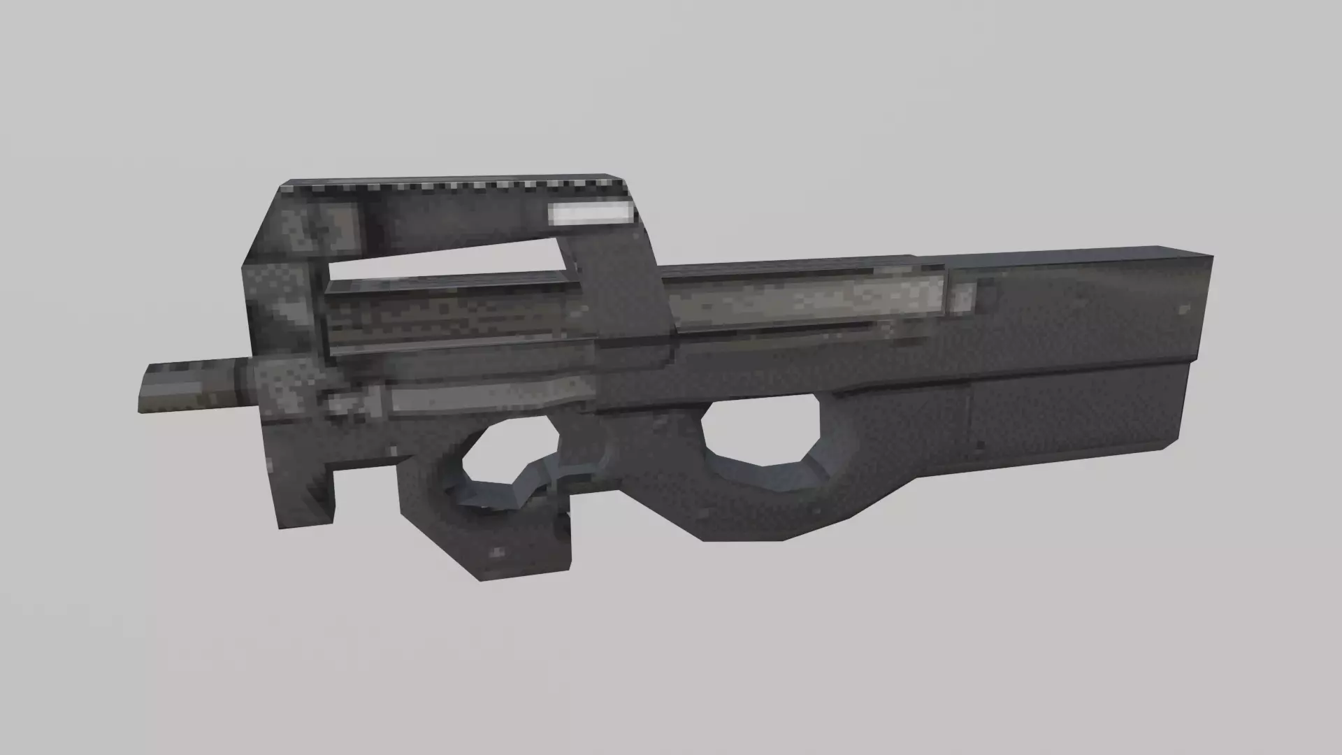 PSX - PS1 - P90 - Low Poly Weapon Low-poly 3D model