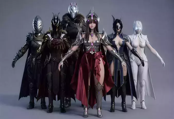 Ultimate Female Hot Fantasy Warrior Collection 7Model MegaBundle 3D ...