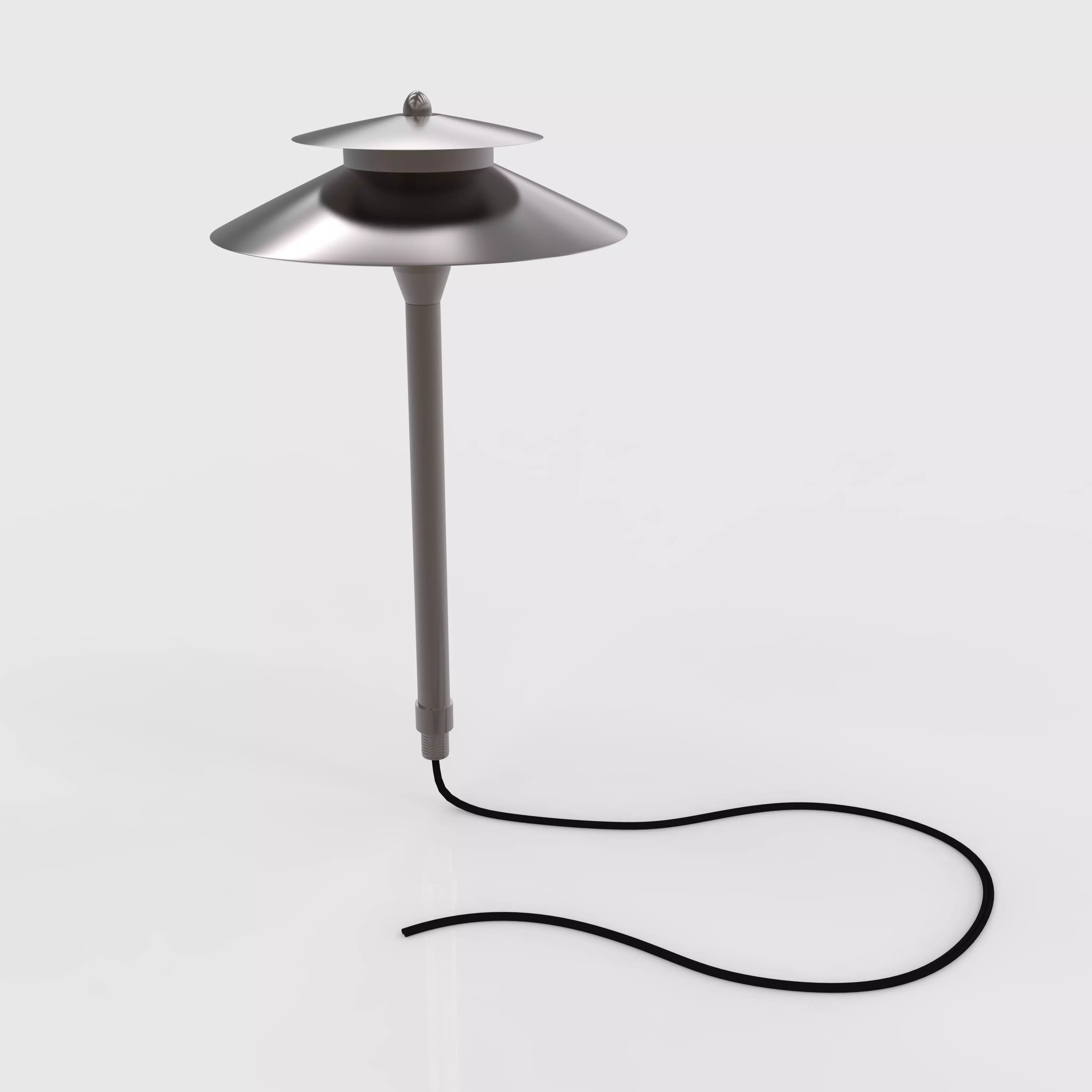 Garden Mushroom light Low-poly 3D model