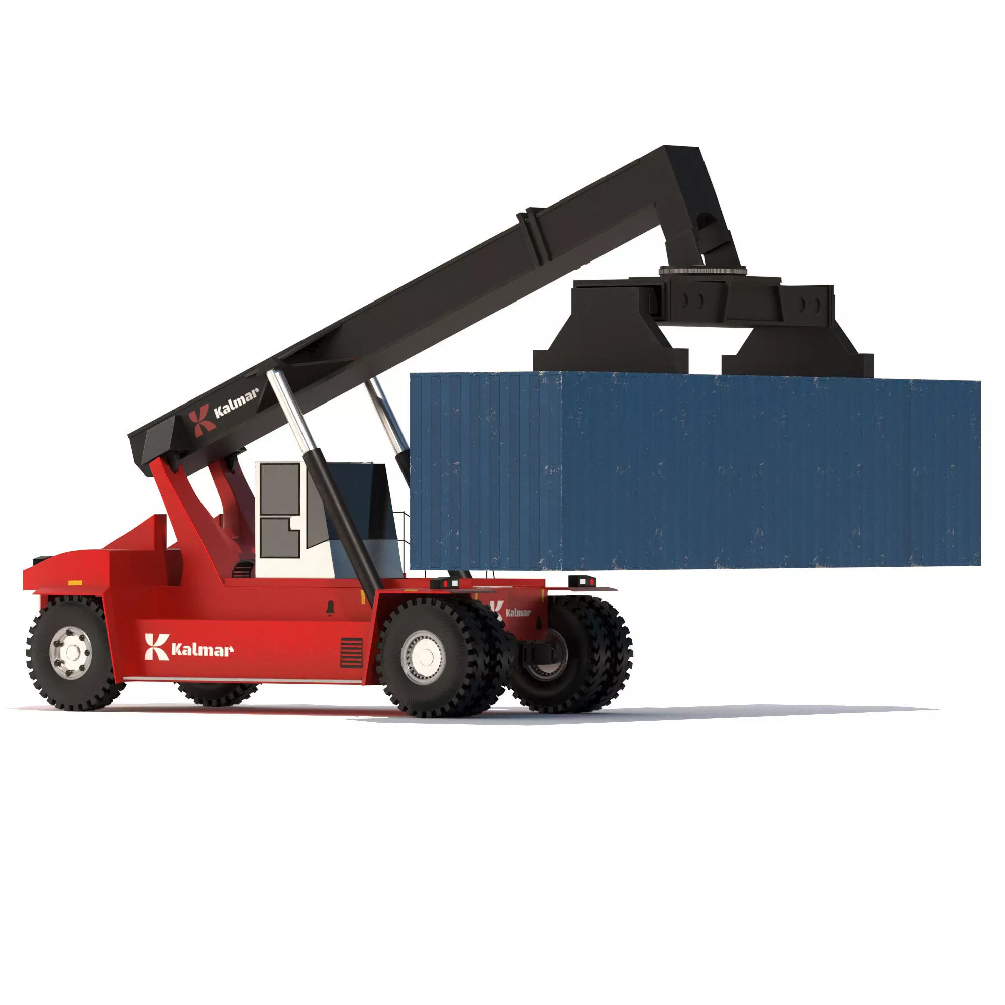 Real-Scale Reach Stacker Low-Poly 3D Model Game Ready Low-poly 3D model
