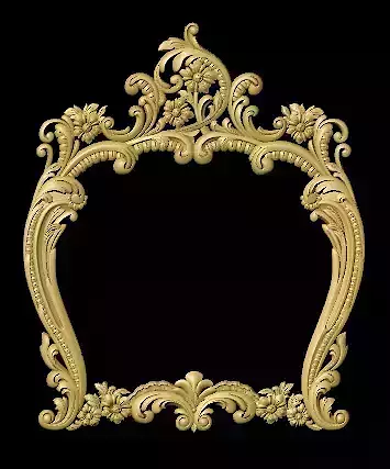 carved frame for mirror 3D model