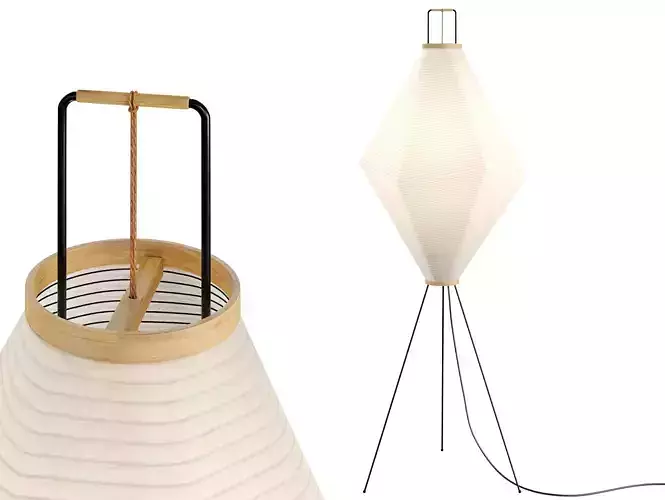 Akari 13A Floor Lamp by Vitra 3D model