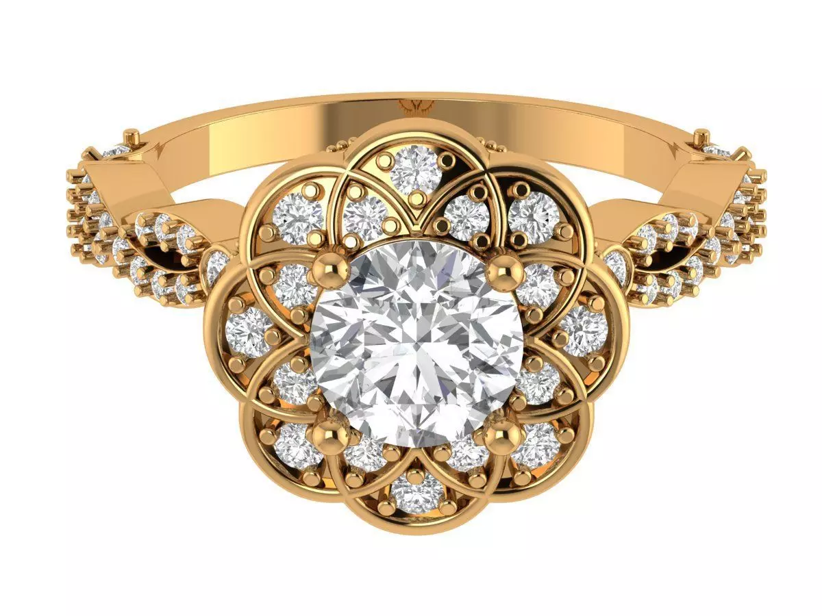 Round Vintage Ring 3D print model
