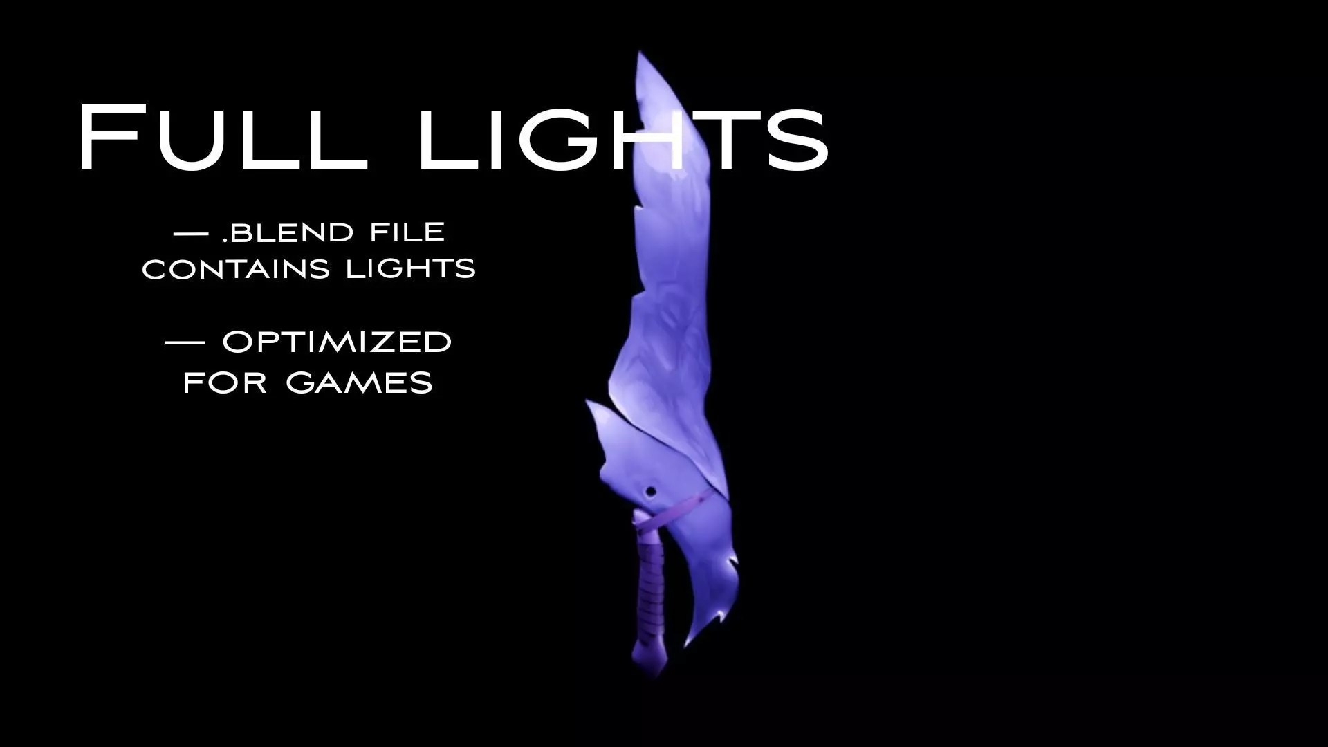 Crystal Shard Sword - Game Ready Asset Low-poly 3D model