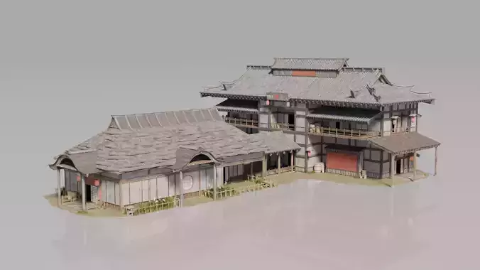 Traditional Japanese House 1 3D model