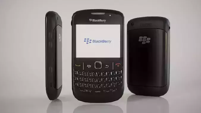 BlackBerry Mobile Phone Low-poly 3D model