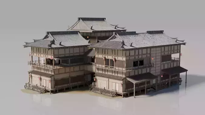 Traditional Japanese House 2 3D model