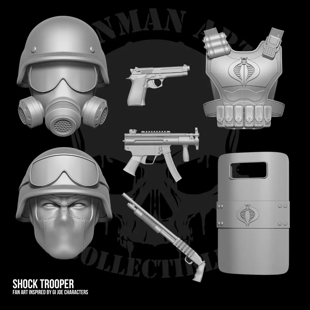 Cobra Shock Trooper Fan Art 3D printable files 3D print model