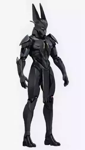 Futuristic Anubis Cyber Mech Armor Sci-Fi Egyptian Warrior