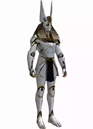 Futuristic Cyber Anubis Sci-Fi Egyptian God 