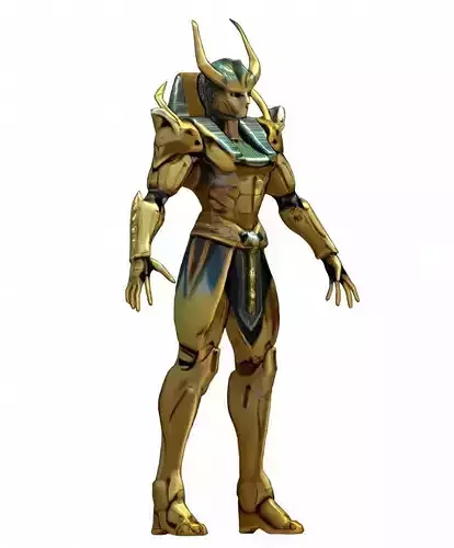 Egyptian Mecha Pharaoh Warrior 3D Model 