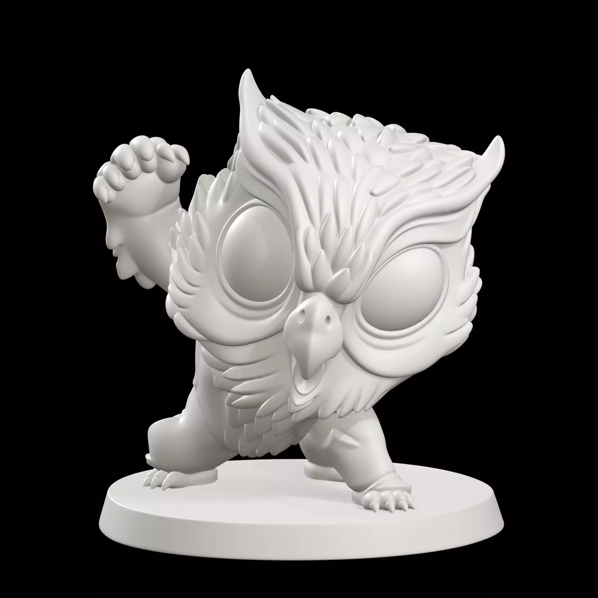Owlbear RPG Chibi Style Figure 3D print model