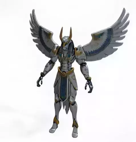 Futuristic Anubis Mecha Armor with Wings 