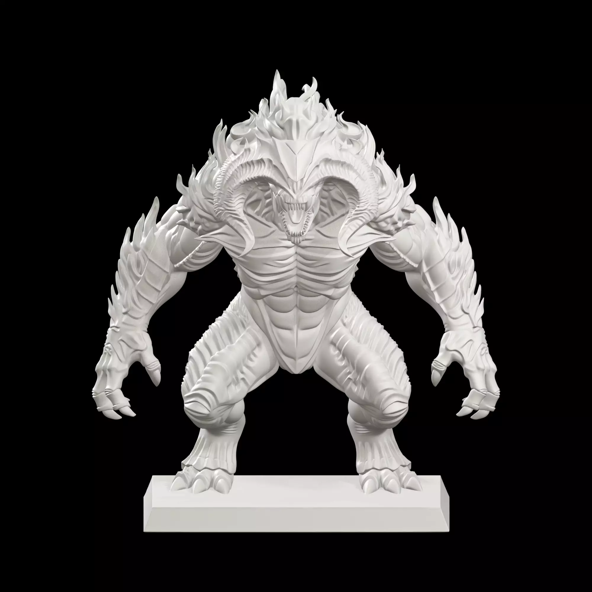Lizard Monster Fantasy RPG Creature Statue 3D print model